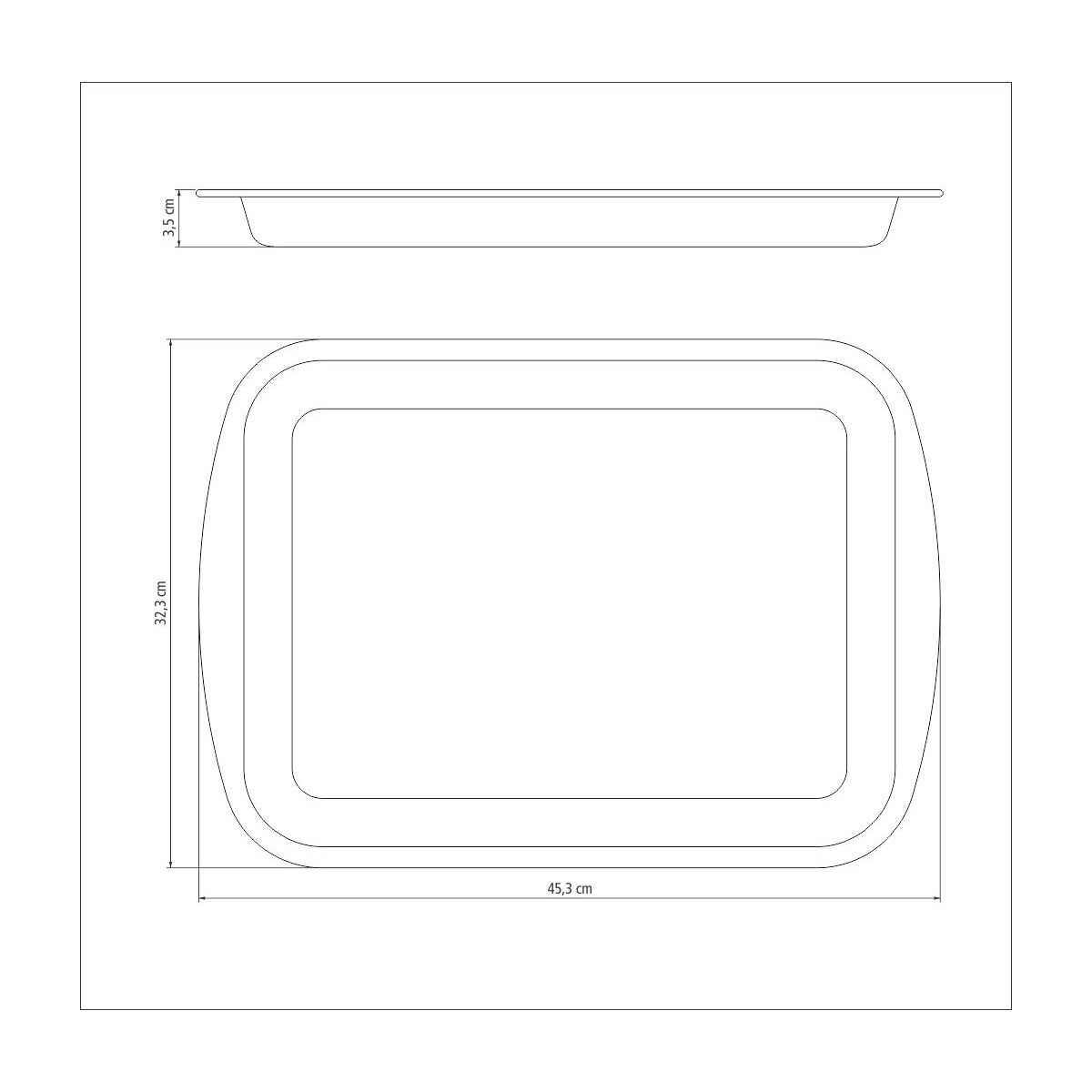 Tramontina Aluminum flat roasting pan with interior nonstick coating